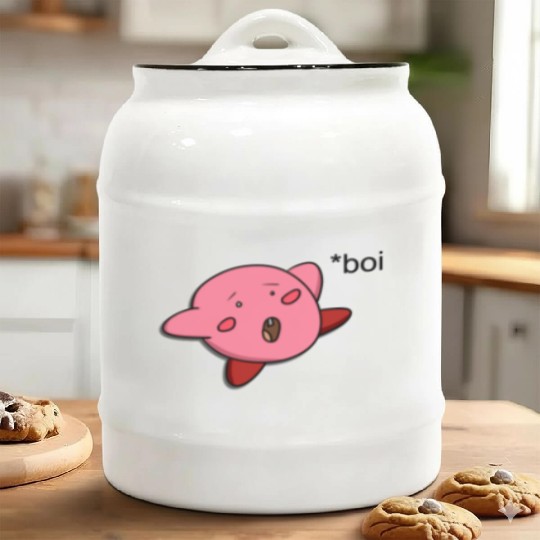 Funny Kirby Ceramic Cookie Jars