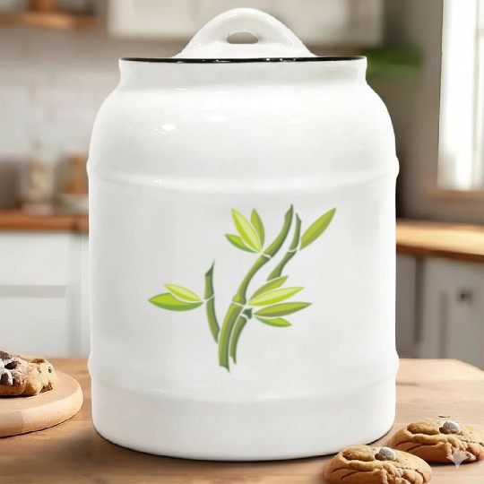 bamboo Ceramic Cookie Jars