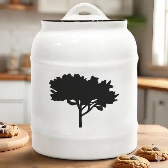 tree silhouette Ceramic Cookie Jars