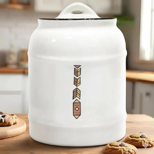 Native American Symbol Ceramic Cookie Jars