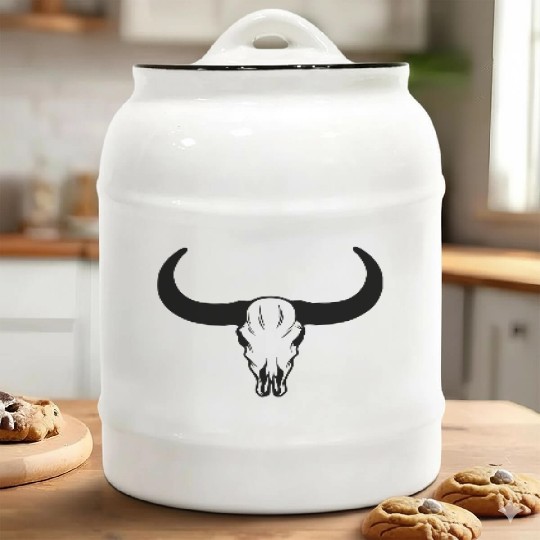 buffalo skull Ceramic Cookie Jars