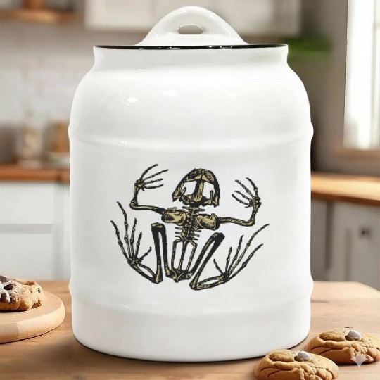 Frog skeleton Ceramic Cookie Jars