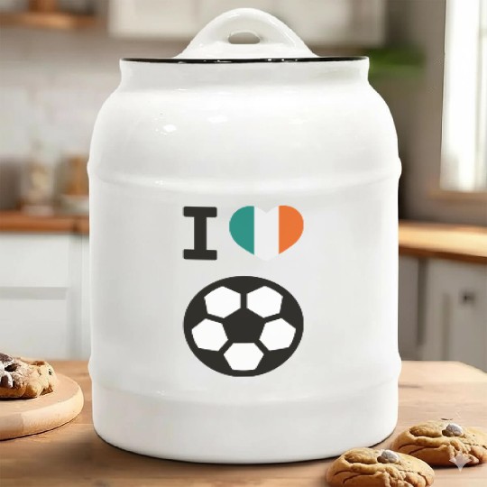 I love Irish football Ceramic Cookie Jars