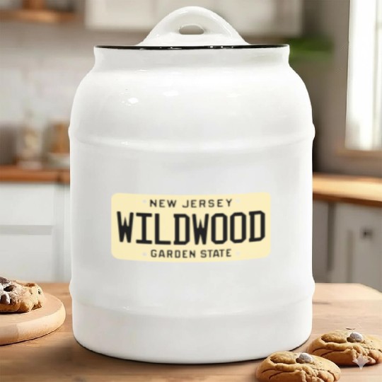 Wildwood New Jersey License Plate Ceramic Cookie Jars