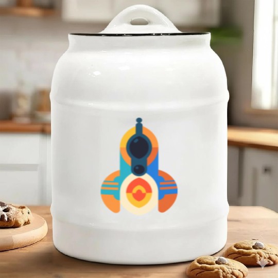 space ship Ceramic Cookie Jars