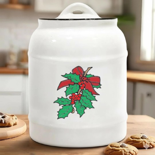Mistletoe Ceramic Cookie Jars