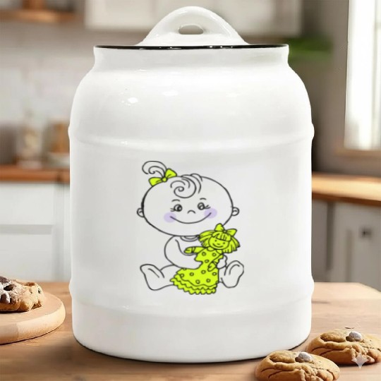 Baby girl Ceramic Cookie Jars