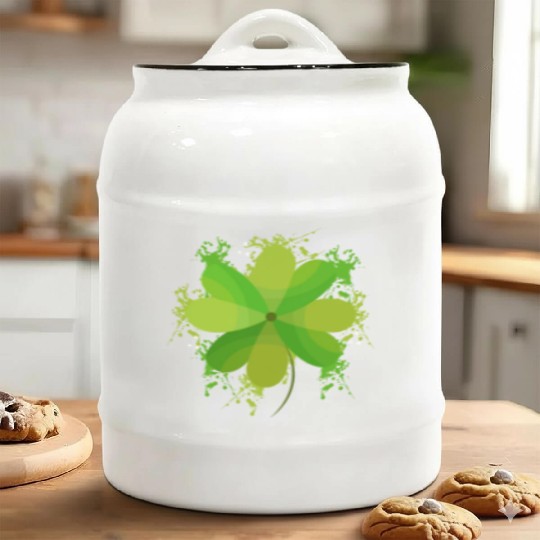Clover Leaf Ceramic Cookie Jars - St. Patrick's Day Gift