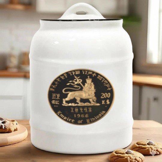 Lion of Judah - Empire of Ethiopia Haile Selassie Ceramic Cookie Jars