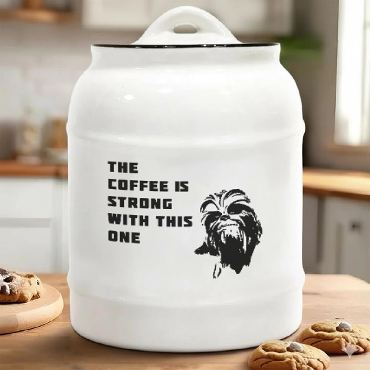 coffee chewbacca strong dark side beart Movie lol Ceramic Cookie Jars