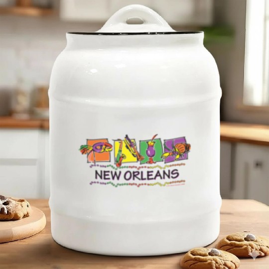 NEW-ORLEANS-SQUARES-eps Ceramic Cookie Jars