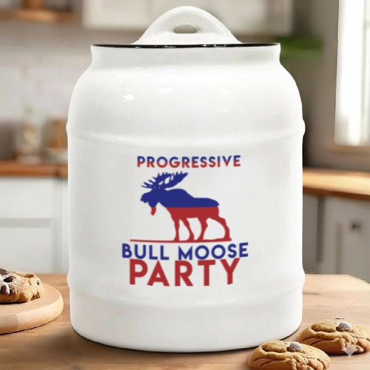 Bull Moose Party Progressive Teddy Roosevelt Ceramic Cookie Jars
