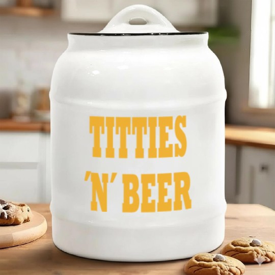 TITTIES N BEER Ceramic Cookie Jars