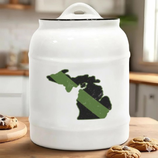 Game Warden CBP Michigan Border Patrol Park Ranger Ceramic Cookie Jars