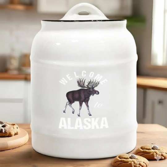 Alaska Moose Welcome to Alaska Ceramic Cookie Jars