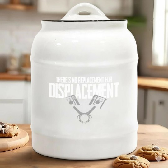 No Replacement For Displacement V8 Muscle Car Gift Ceramic Cookie Jars