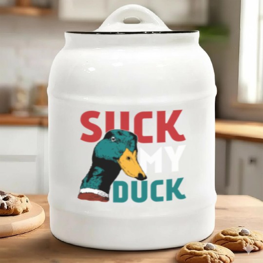 Animal Print - Suck Duck Ceramic Cookie Jars