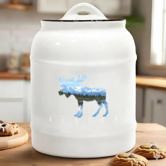 Alaska - Moose Nature Outdoor Gift Ceramic Cookie Jars