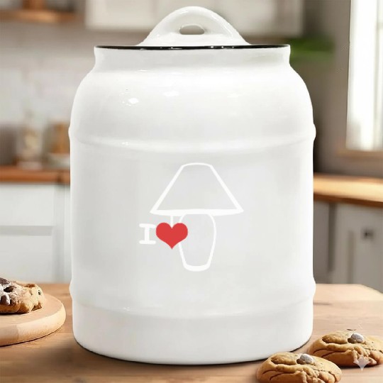 I Love Lamp Ceramic Cookie Jars