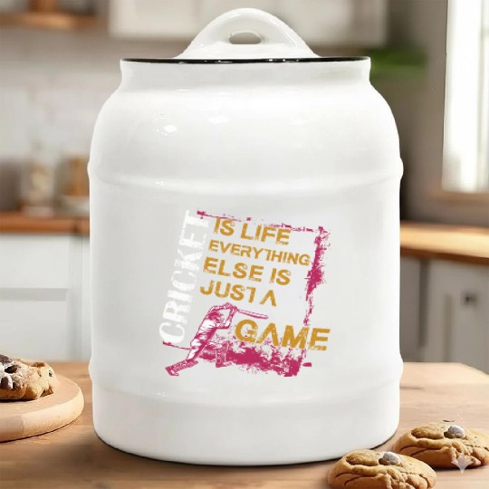 Cricket Is Life Everything Else Is Just A Game Ceramic Cookie Jars