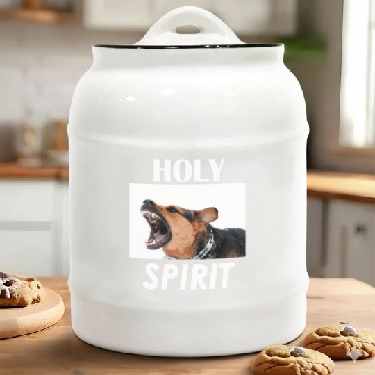 Holy Spirit dog barking Ceramic Cookie Jars