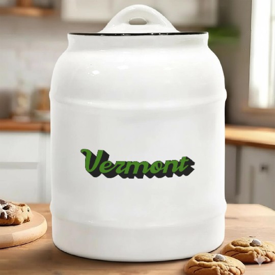 Green Vermont Ceramic Cookie Jars