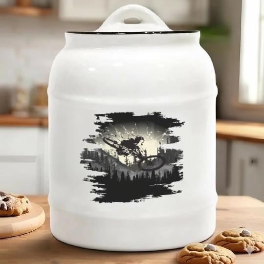 Forest Ink Ceramic Cookie Jars