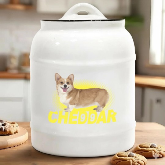 Cheddar Corgi Dog Brooklyn Nine Nine B99 Ceramic Cookie Jars