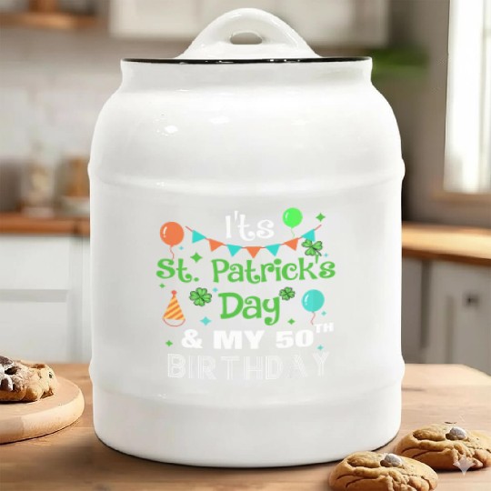 It's St Patricks Day And My 50th Birthday Ceramic Cookie Jars