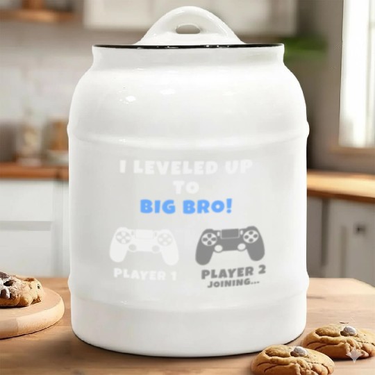 I leveled up to Big Bro! Brother Gamer Ceramic Cookie Jars