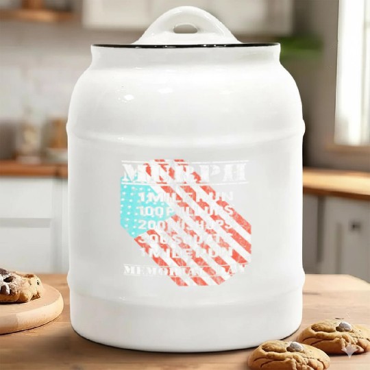 2019 Murph Challenge Memorial Day WOD Workout Gym Ceramic Cookie Jars