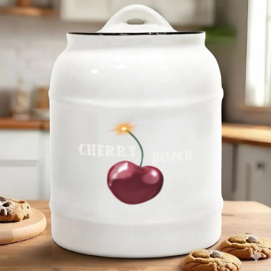 Cherry bomb big Ceramic Cookie Jars