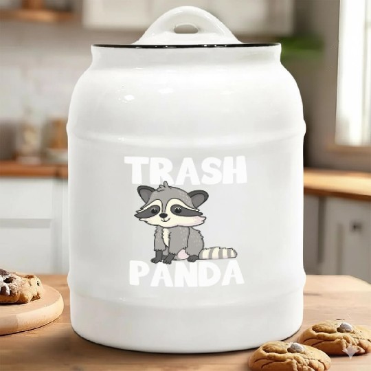 Raccoon Trash Panda Funny Cute Quote Animal Gift Ceramic Cookie Jars