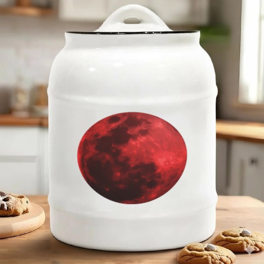Blood Moon - Space - Graphic Realistic Ceramic Cookie Jars