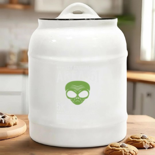 Area 51 Alien Fun run Ceramic Cookie Jars