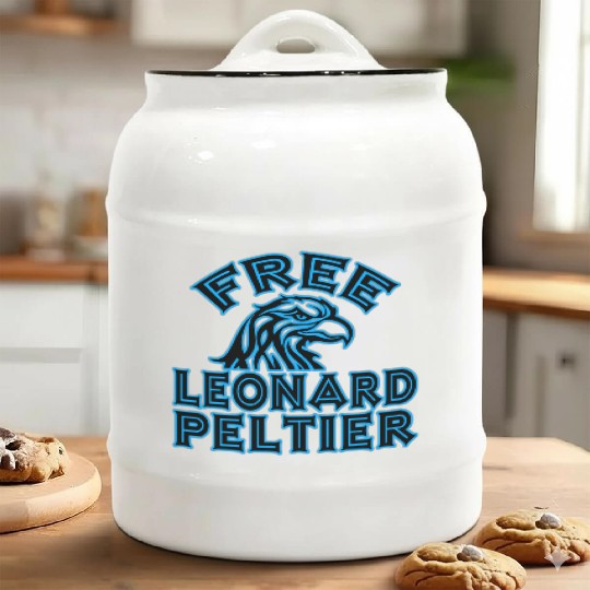 FREE LEONARD PELTIER eagle natives YStone Ceramic Cookie Jars