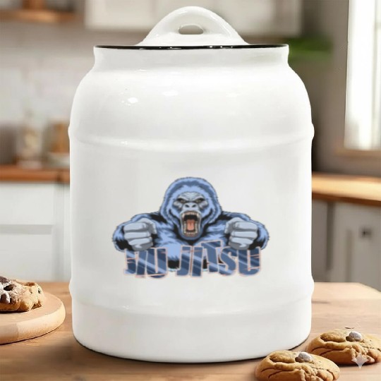 BJJ Gorilla - BJJ Jiu-Jitsu, Grappling and MMA Ceramic Cookie Jars