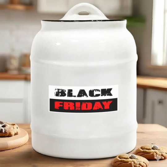 Black Friday Ceramic Cookie Jars