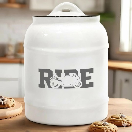 Motorcycle Racing Motor Bike Racer Gift Ceramic Cookie Jars