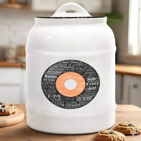 Radiohead Albums and Songs Ceramic Cookie Jars