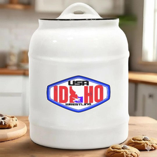 Idaho Division Team USA Wrestling Ceramic Cookie Jars