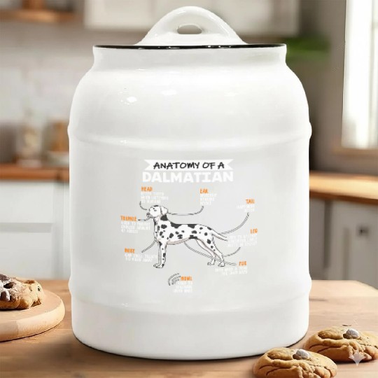 Anatomy Of A Dalmatian Funny Dog Owner Gift Ceramic Cookie Jars