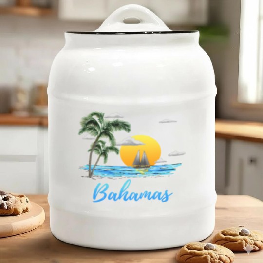 Bahamas Vacation Sailing Ceramic Cookie Jars