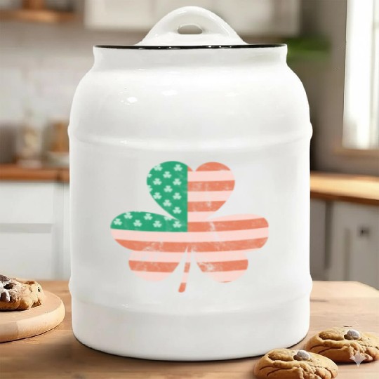 American Clover Ceramic Cookie Jars