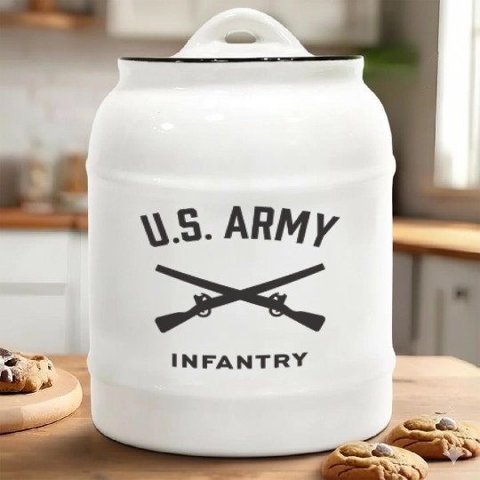 US Army Infantry Ceramic Cookie Jars