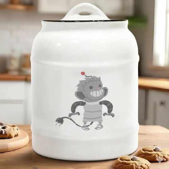 Robot Monkey Ceramic Cookie Jars