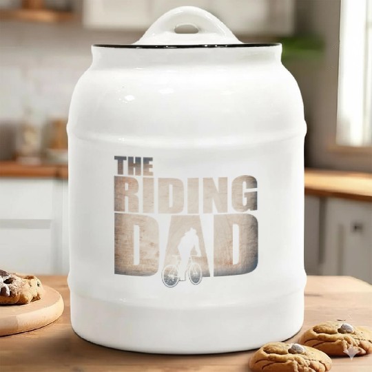 Biking Dad - The Riding Dad Cycling Gift Ceramic Cookie Jars