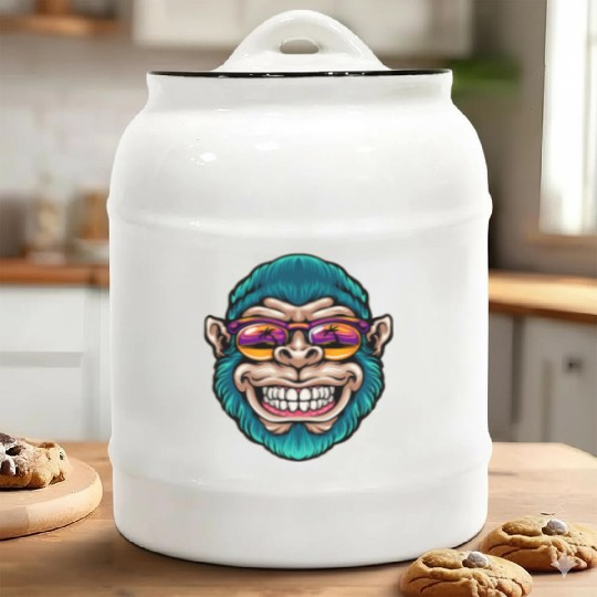 Cool Monkey Ceramic Cookie Jars