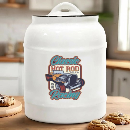 Classic Hot Rod Racing Ceramic Cookie Jars