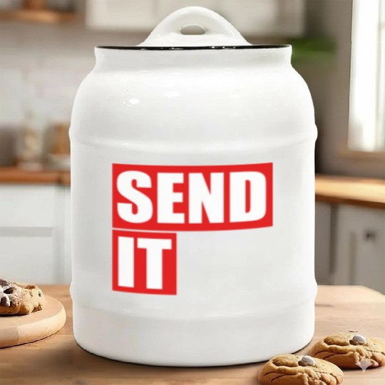 Send it Ceramic Cookie Jars